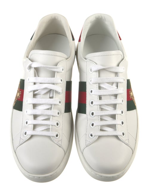 Gucci Web Accent Leather Sneakers
