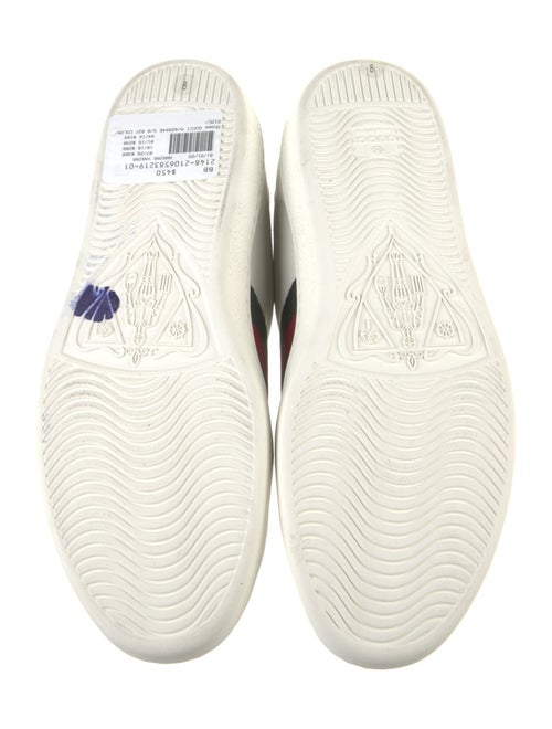 Gucci Web Accent Leather Sneakers