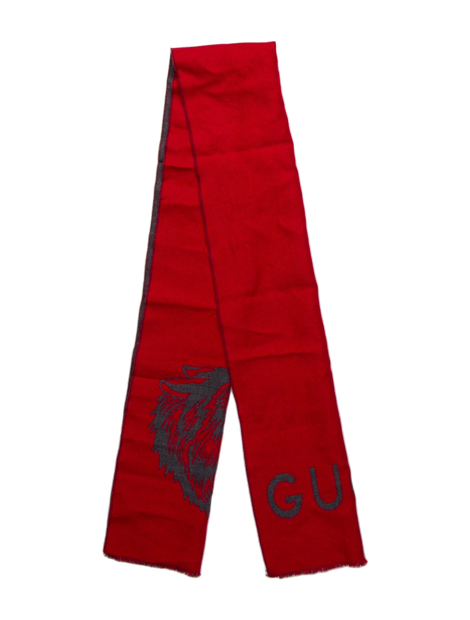 Gucci Wool Graphic Print Scarf