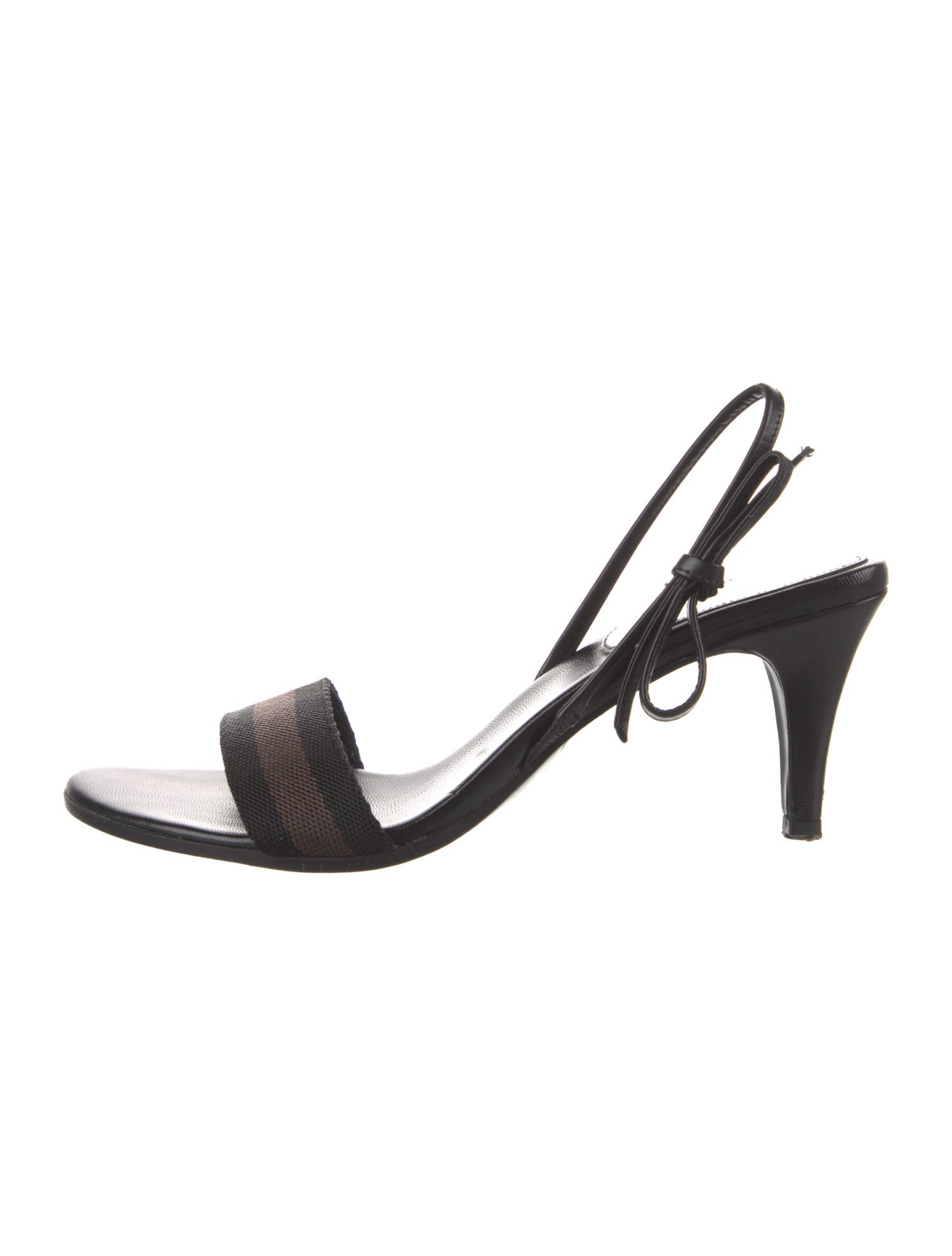 Gucci Leather Bow Accents Slingback Sandals