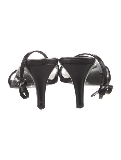 Gucci Leather Bow Accents Slingback Sandals