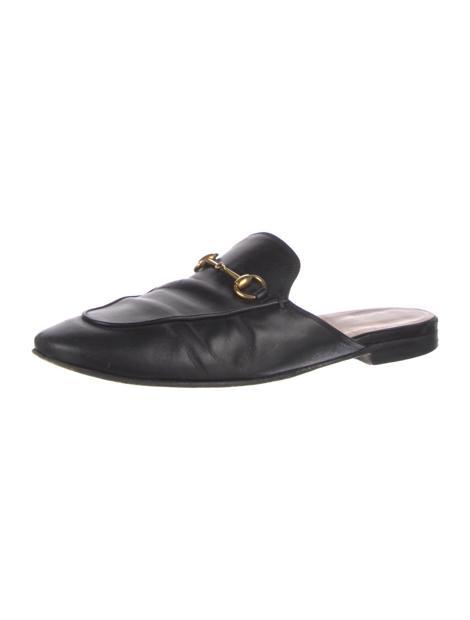 Gucci Horsebit Accent Leather Mules