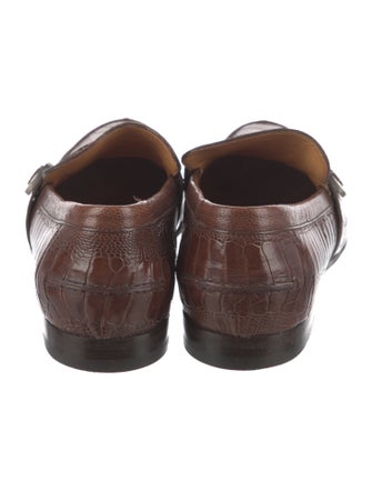 Gucci Hysteria Accent Ostrich Leg Loafers
