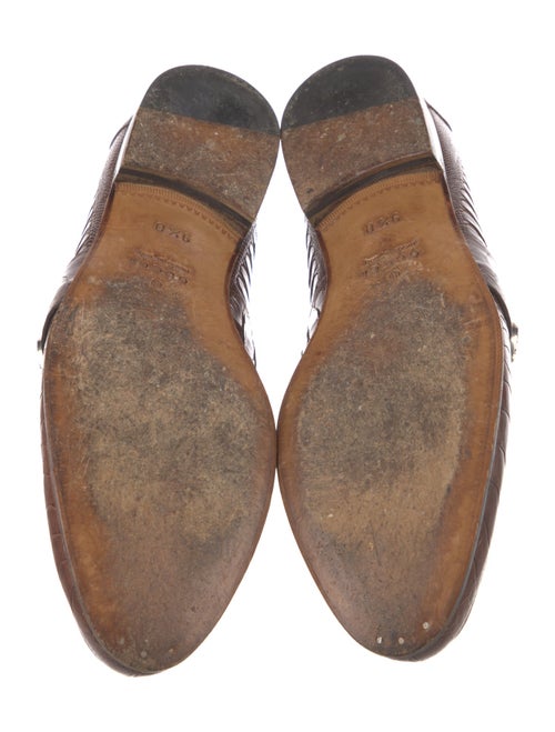 Gucci Hysteria Accent Ostrich Leg Loafers