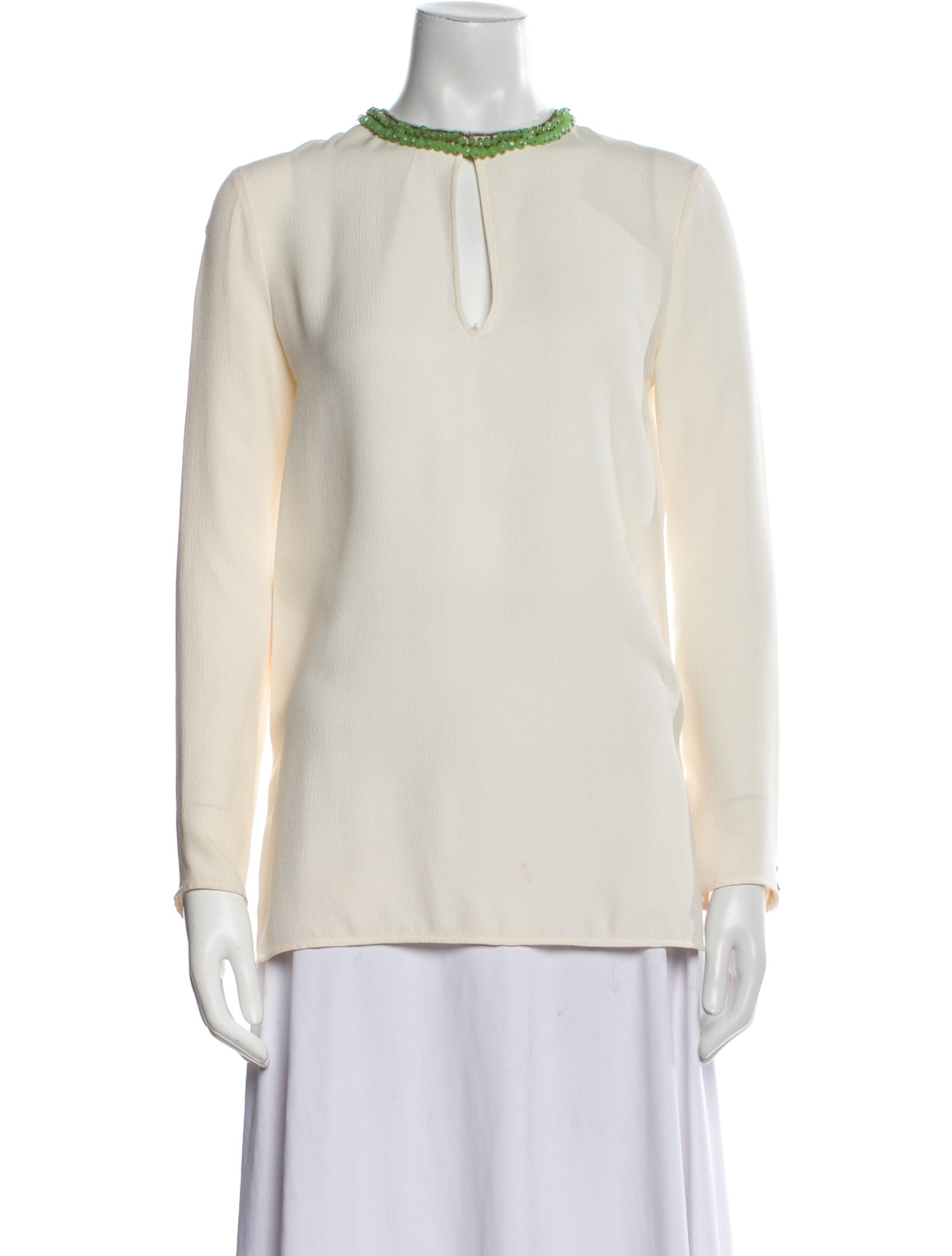 Gucci Silk Mock Neck Blouse