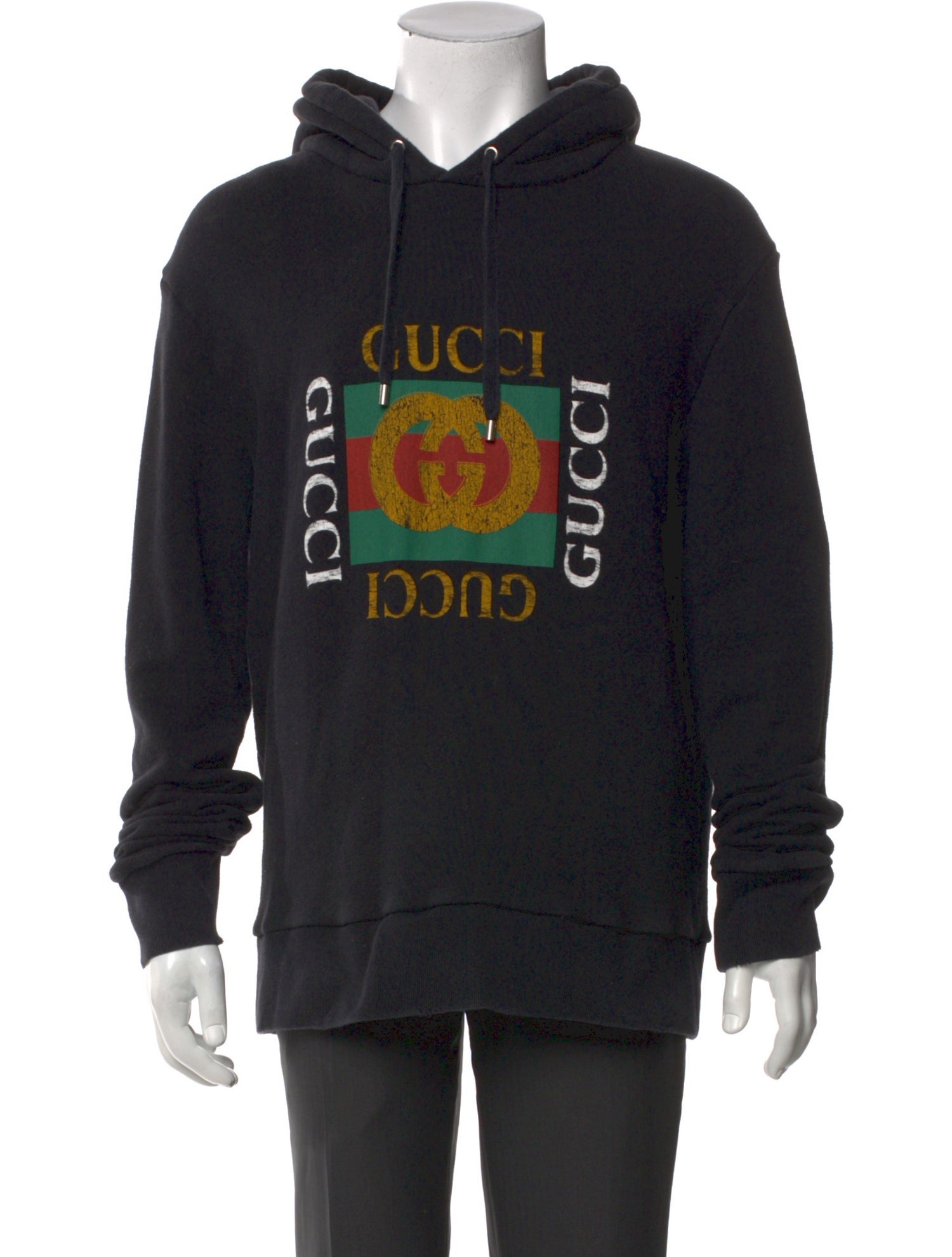 Gucci Graphic Print Crew Neck Hoodie