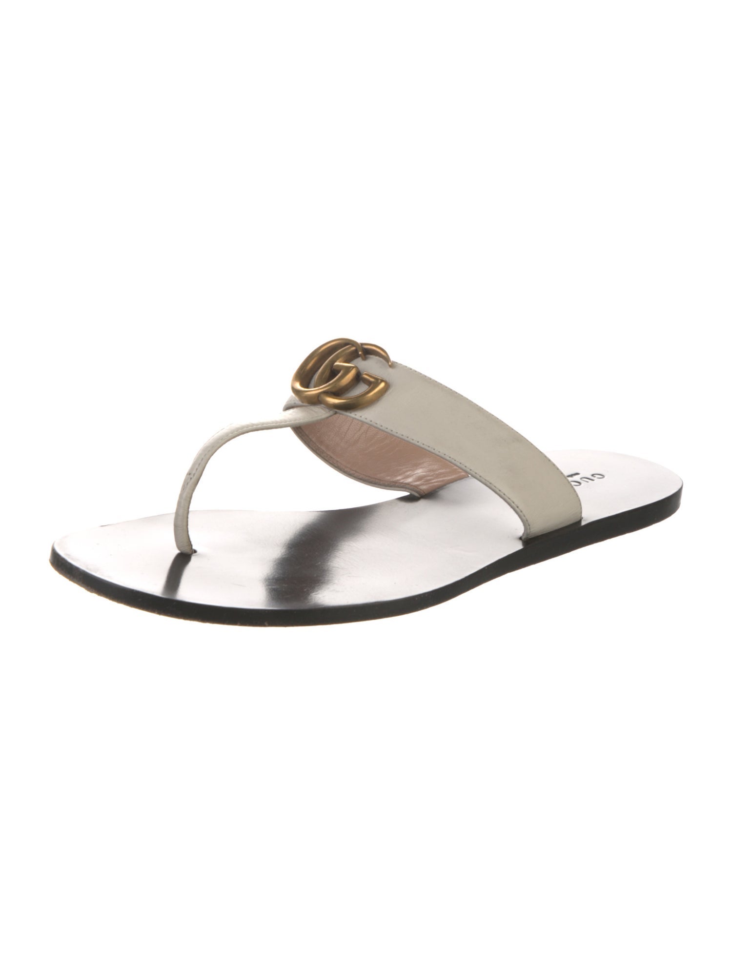 Gucci Double G Logo Leather Flats