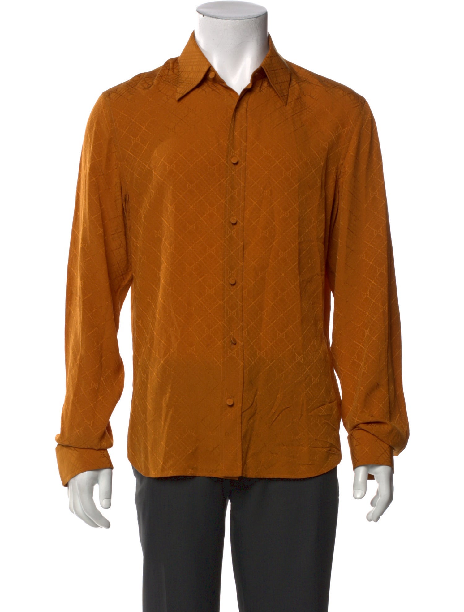 Gucci GG Logo Silk Dress Shirt