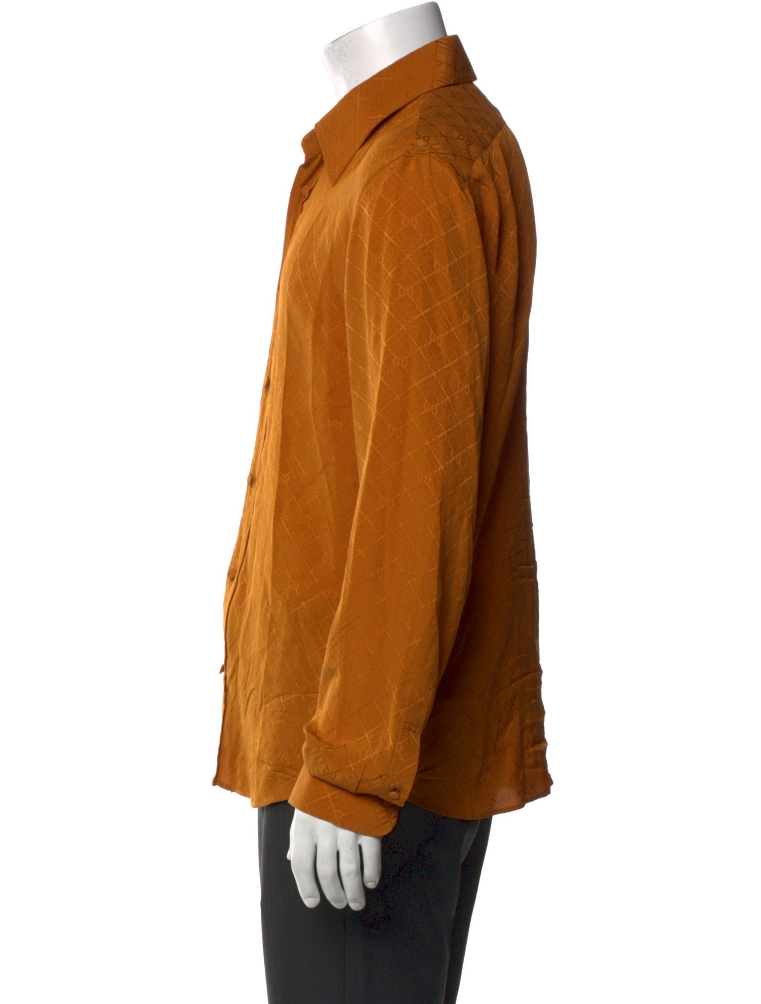 Gucci GG Logo Silk Dress Shirt