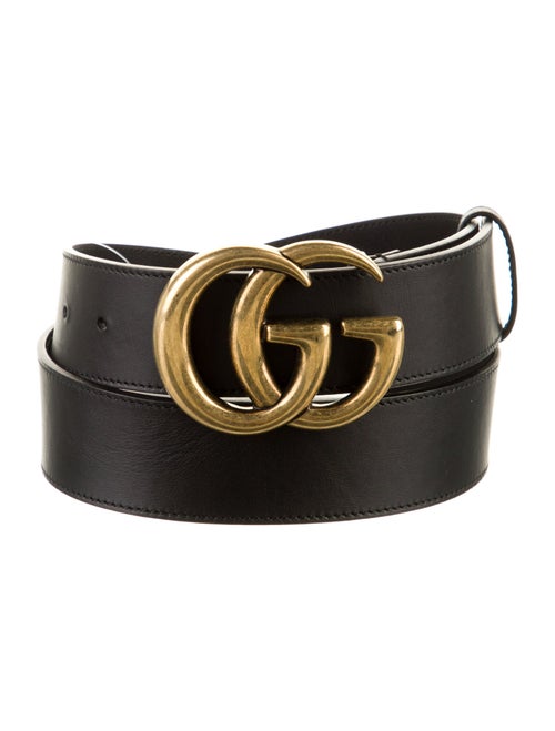 Gucci Double G Logo Leather Belt