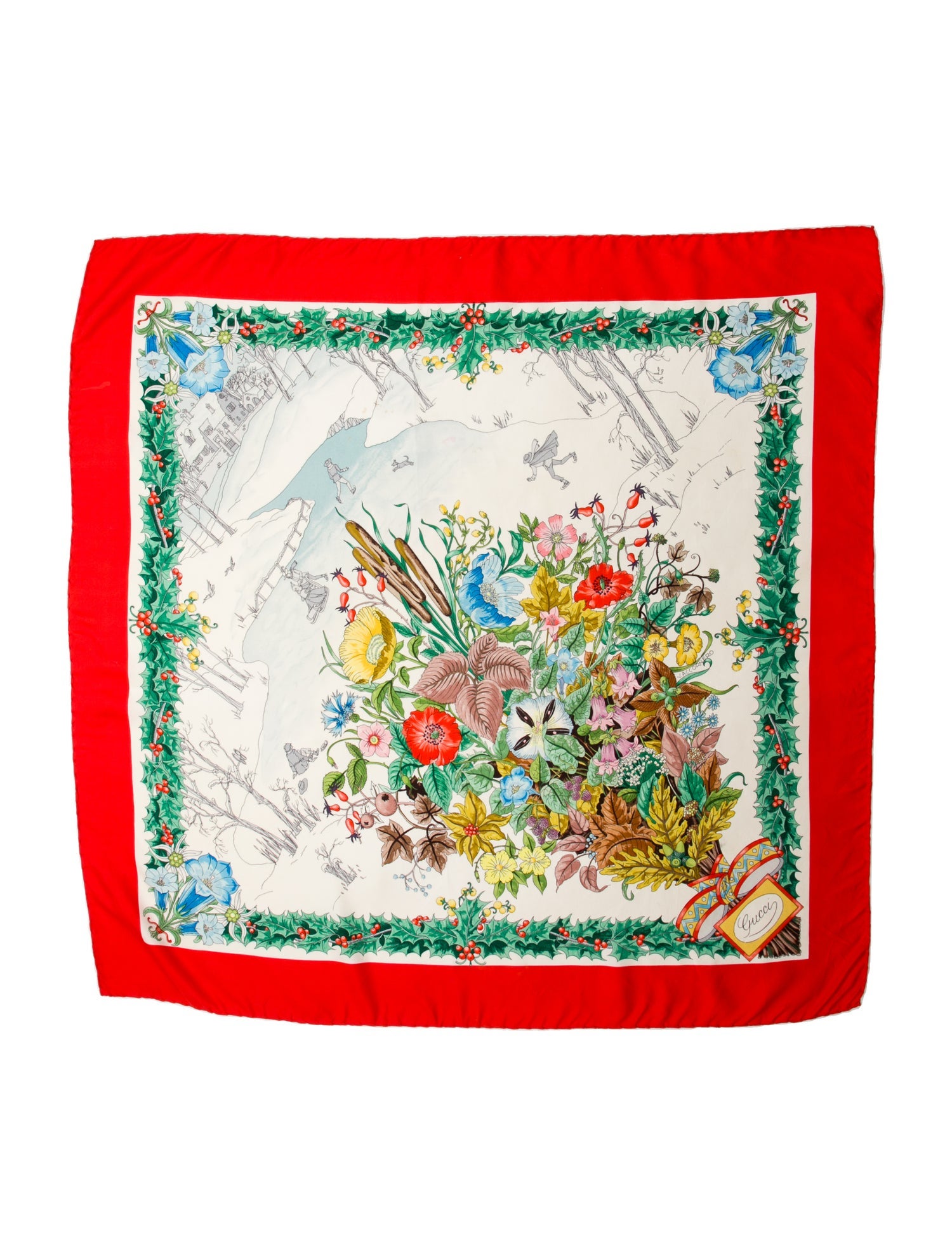 Gucci Silk Vintage Scarf