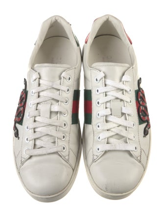 Gucci Web Accent Leather Sneakers