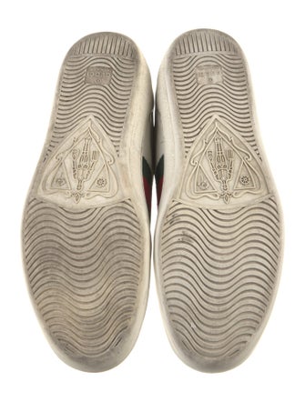 Gucci Web Accent Leather Sneakers