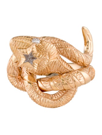 Gucci 18K Diamond Snake Cocktail Ring