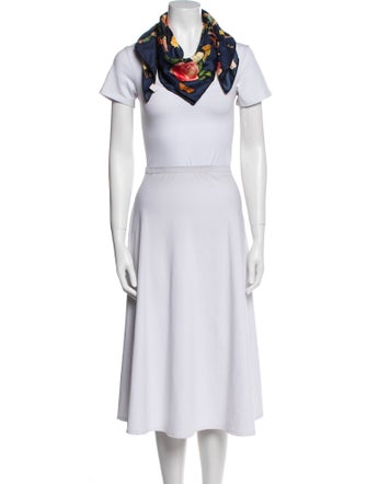 Gucci Silk Floral Print Scarf