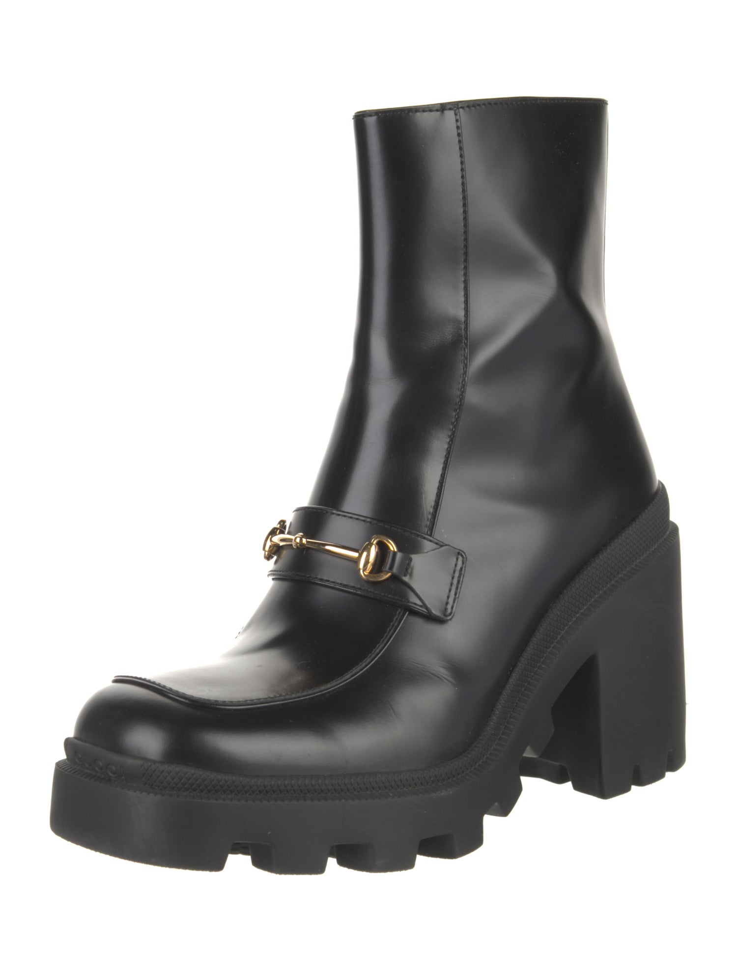 Gucci Horsebit Accent Leather Boots