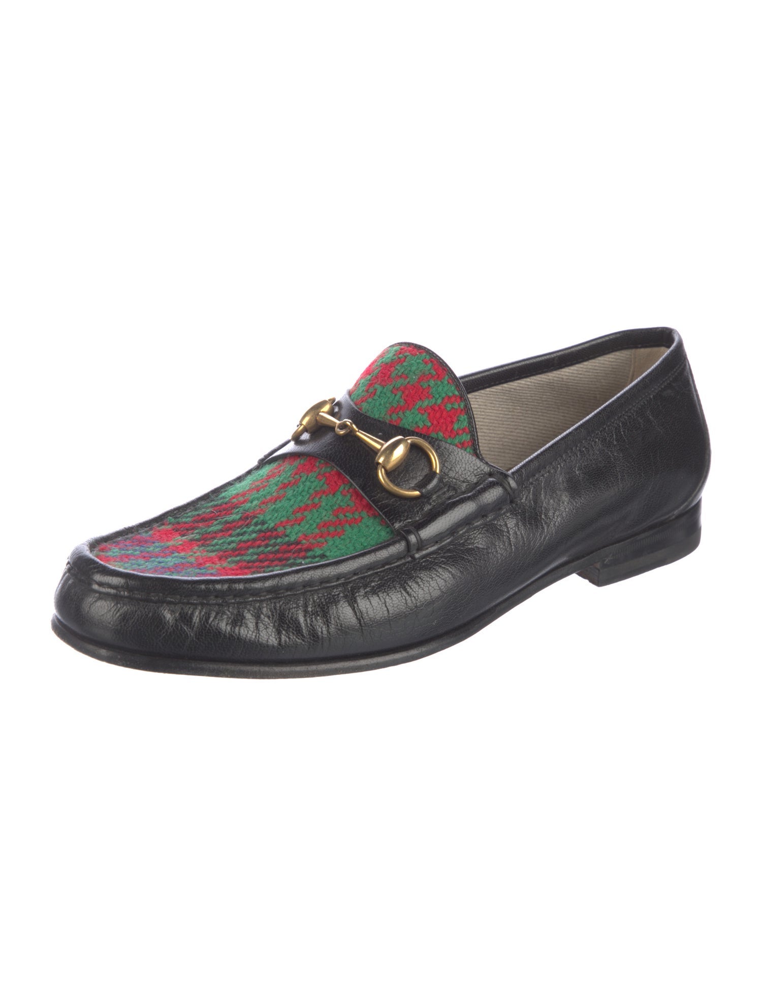Gucci Horsebit Accent Leather Loafers