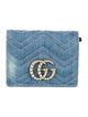 Gucci Double G Logo Denim Wallet