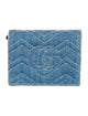 Gucci Double G Logo Denim Wallet