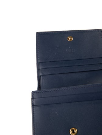 Gucci Double G Logo Denim Wallet