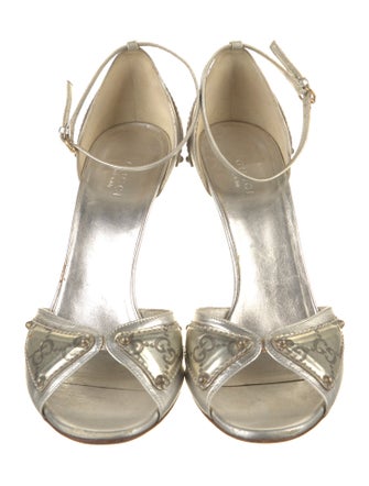 Gucci GG Logo Leather Sandals