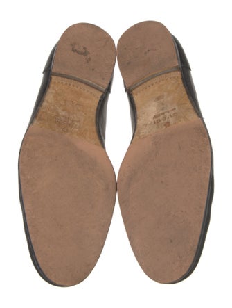 Gucci Web Accent Leather Dress Loafers