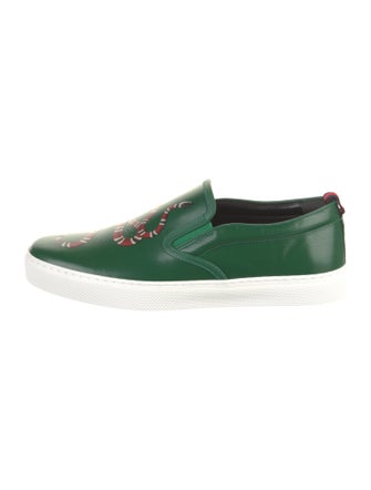 Gucci Web Accent Leather Sneakers