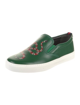 Gucci Web Accent Leather Sneakers