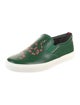 Gucci Web Accent Leather Sneakers