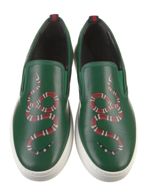 Gucci Web Accent Leather Sneakers