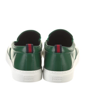 Gucci Web Accent Leather Sneakers
