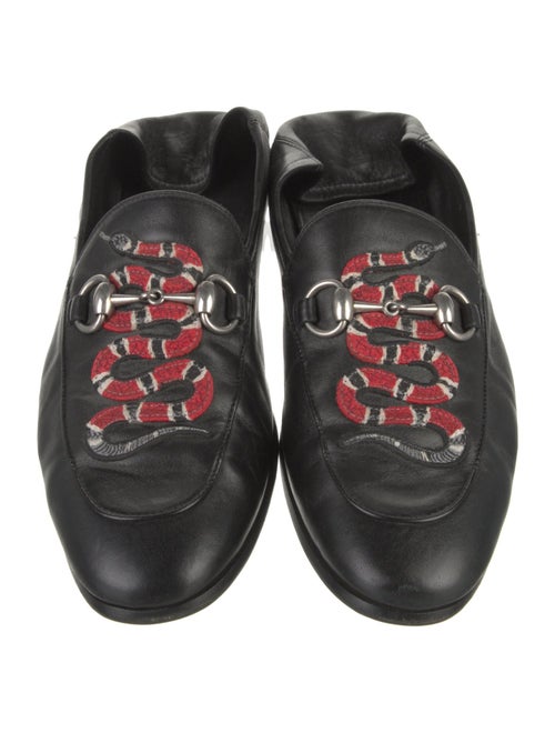Gucci Horsebit Accent Leather Loafers