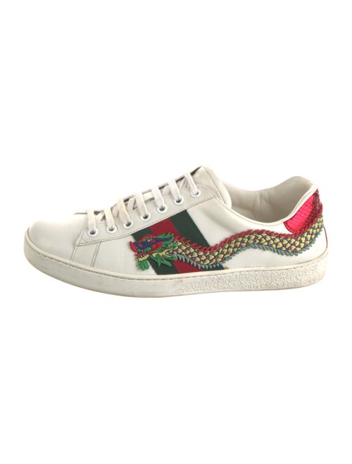 Gucci Web Accent Leather Sneakers