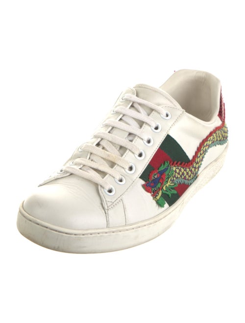 Gucci Web Accent Leather Sneakers