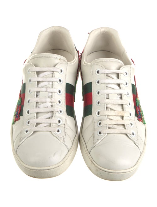 Gucci Web Accent Leather Sneakers