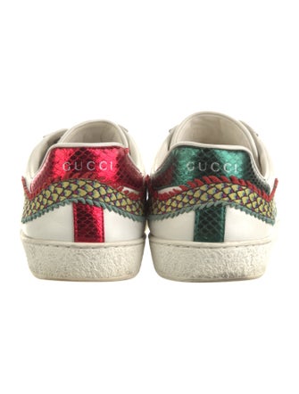 Gucci Web Accent Leather Sneakers