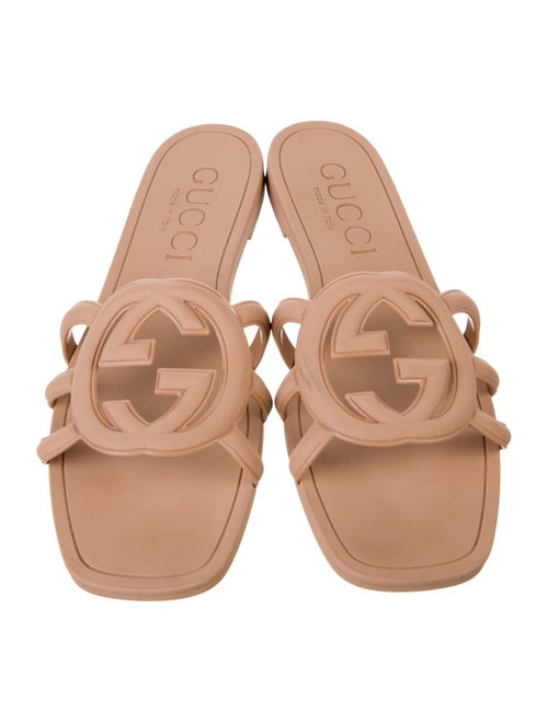 Gucci Interlocking G Logo Rubber Slides