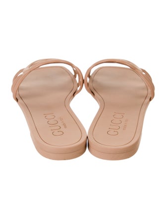 Gucci Interlocking G Logo Rubber Slides