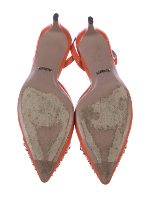 Gucci Rockstud Accents Leather Slingback Pumps