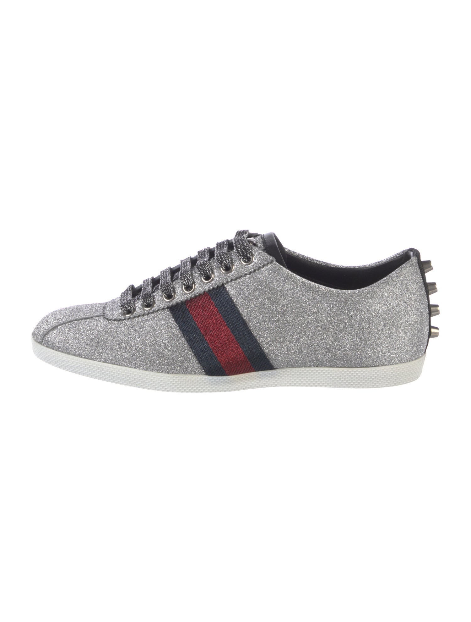 Gucci Sylvie Web Accent Glitter Sneakers