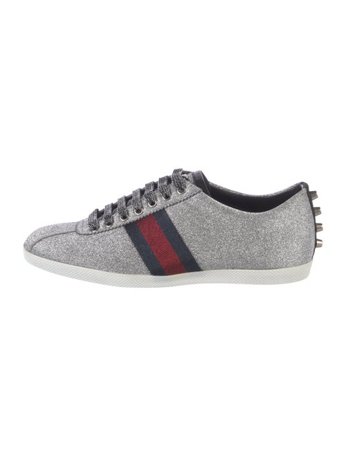 Gucci Sylvie Web Accent Glitter Sneakers