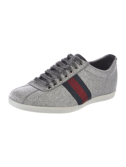 Gucci Sylvie Web Accent Glitter Sneakers