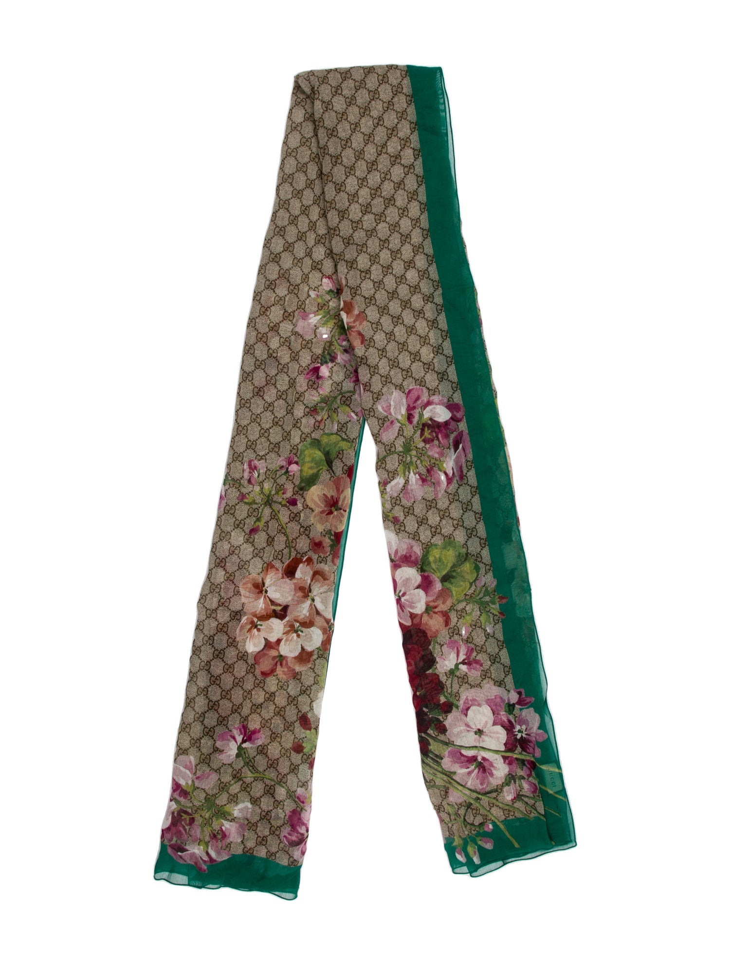 Gucci Floral Print Scarf w/ Tags