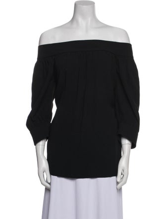Gucci Off-The-Shoulder Three-Quarter Sleeve Top