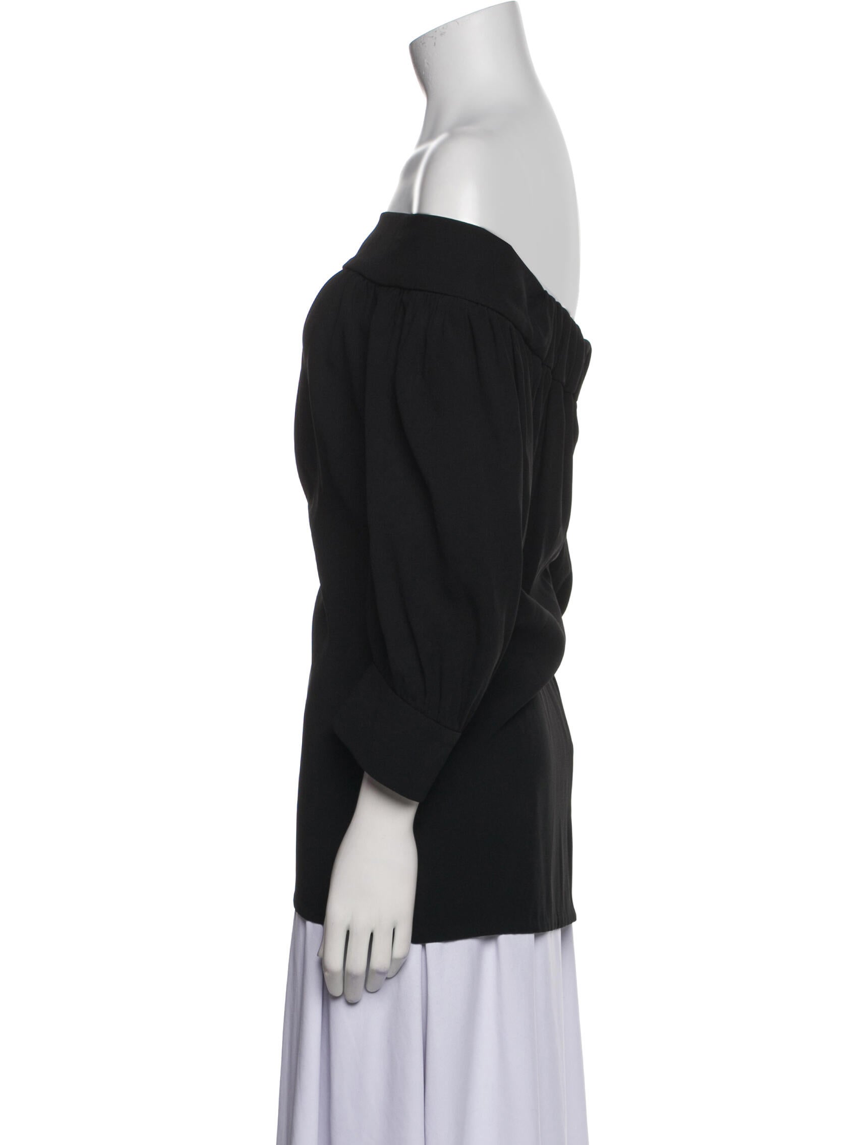 Gucci Off-The-Shoulder Three-Quarter Sleeve Top