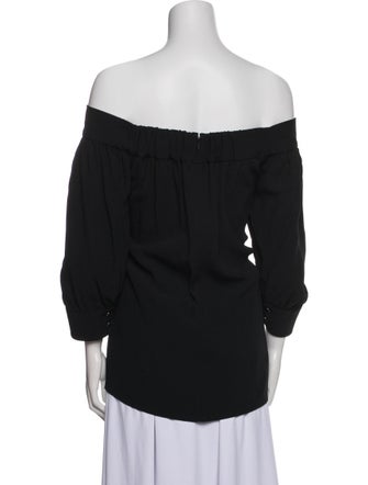 Gucci Off-The-Shoulder Three-Quarter Sleeve Top