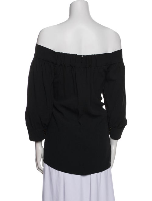 Gucci Off-The-Shoulder Three-Quarter Sleeve Top