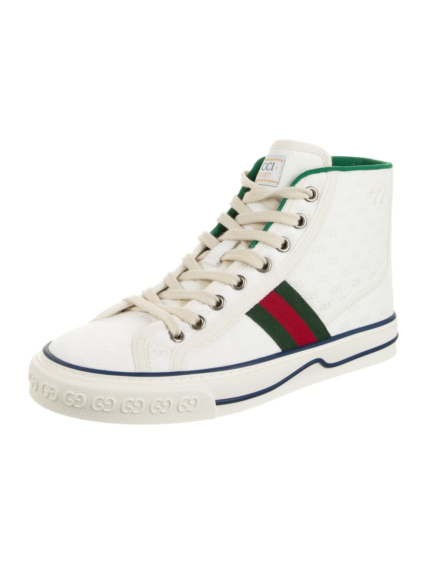 Gucci Web Accent Canvas Sneakers
