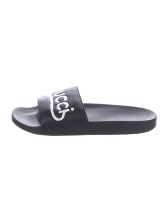 Gucci Leather Printed Slides