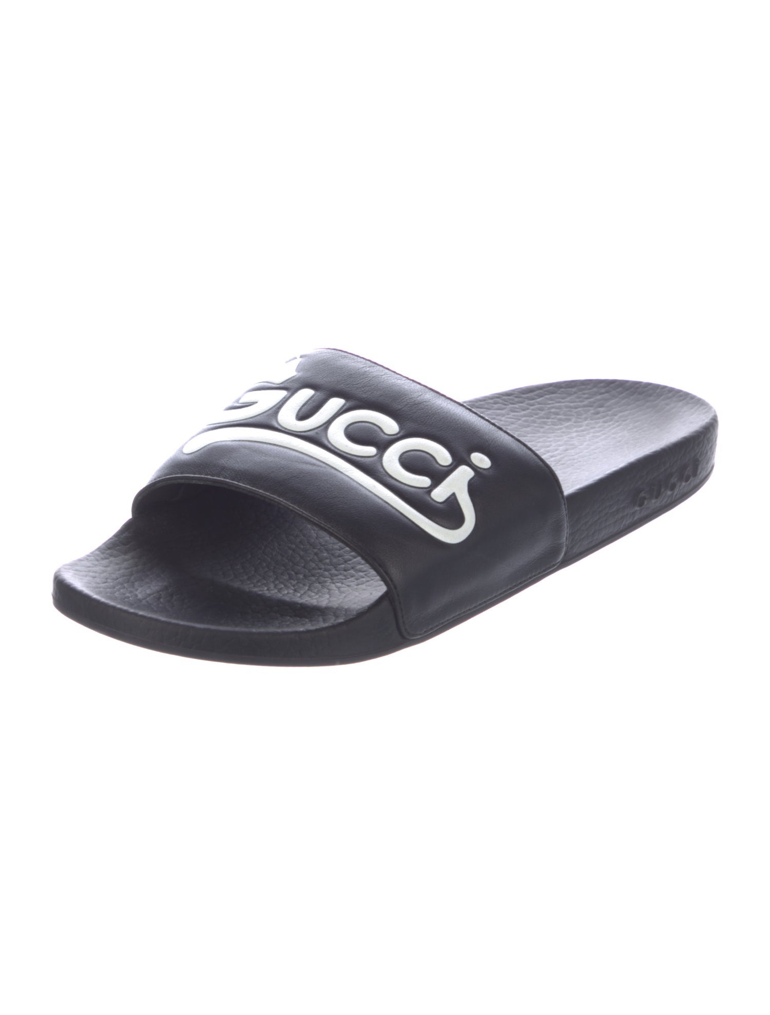 Gucci Leather Printed Slides